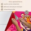 Tijger - Kimono - Planten - Roze keuken achterwand spatscherm klein -spatscherm_NL