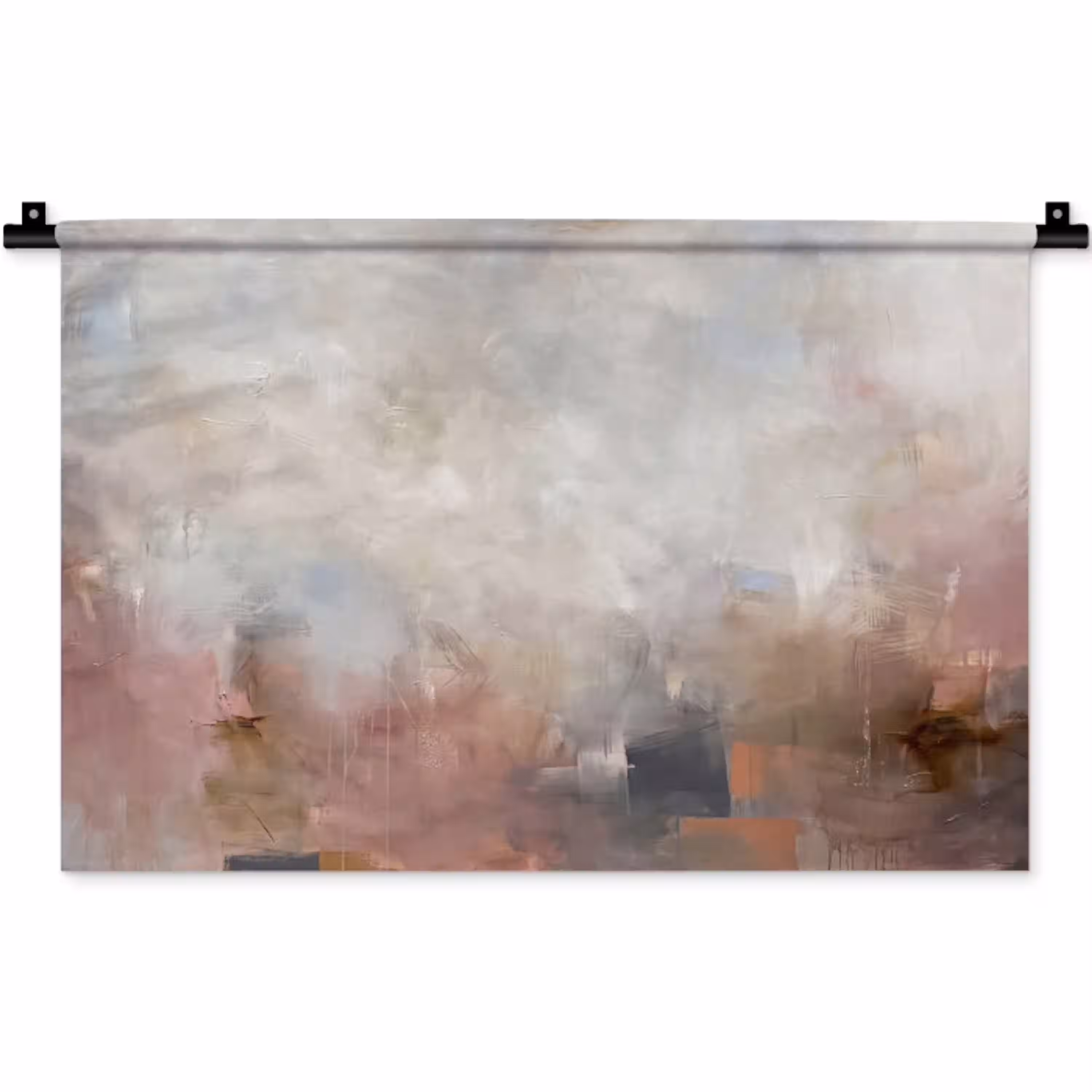 Abstract - Vloeiend - Kunst - Modern - Beige Wandkleed katoen klein -zz3d