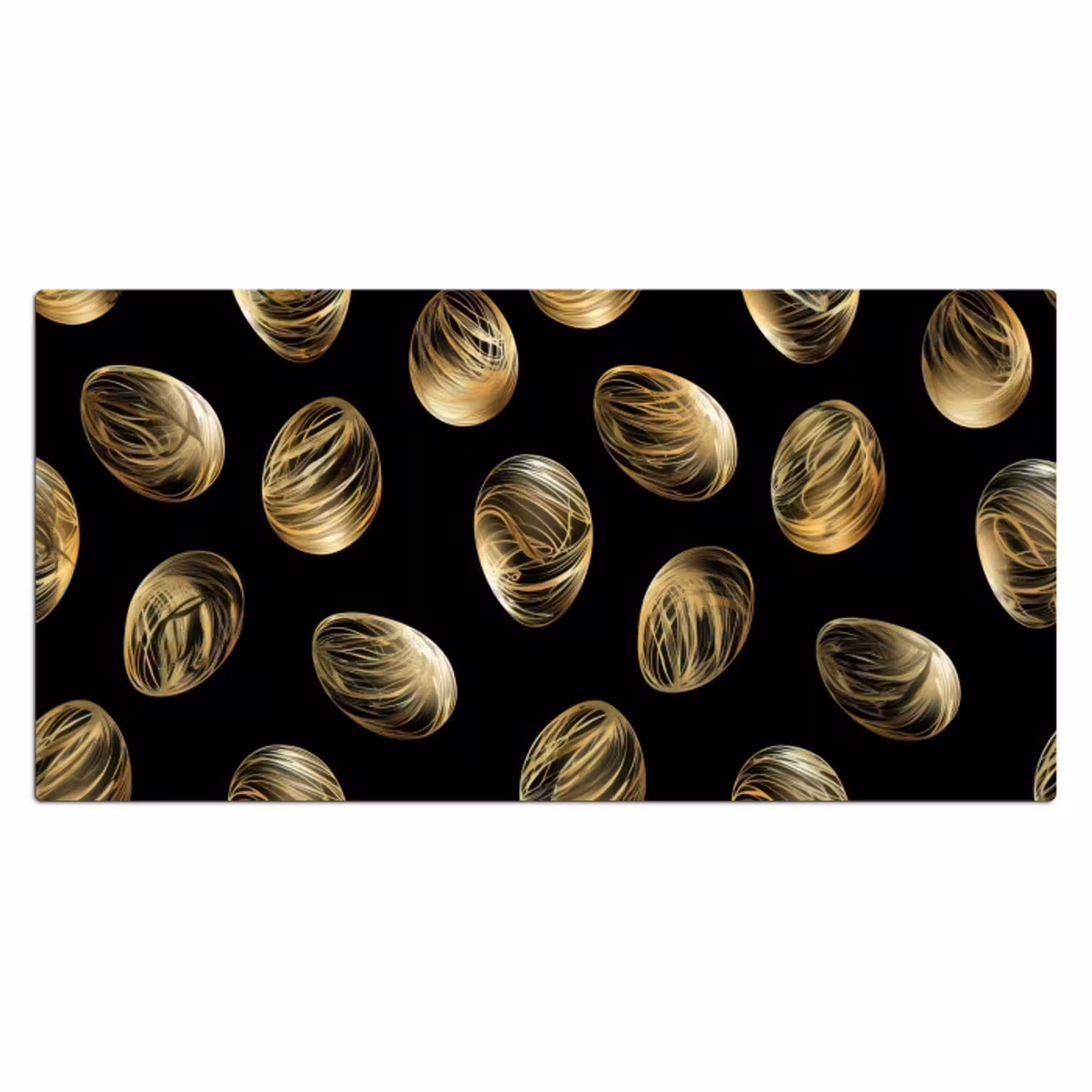Eieren - Goud - Patroon Muismat XXL klein -3d_leeg