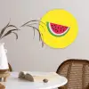 Fruit - Watermeloen - Geel Wandcirkel kunststof plaat 5mm dik klein -sfeer4