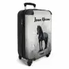 Statisch Portret van een Zwart Paard NBS - Handbagage koffer - Kinderen Unisex middel -productfoto_3d