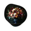 Groot - Bloemen - Vaas - Boeket Wandcirkel Organisch Aluminium middel -3d