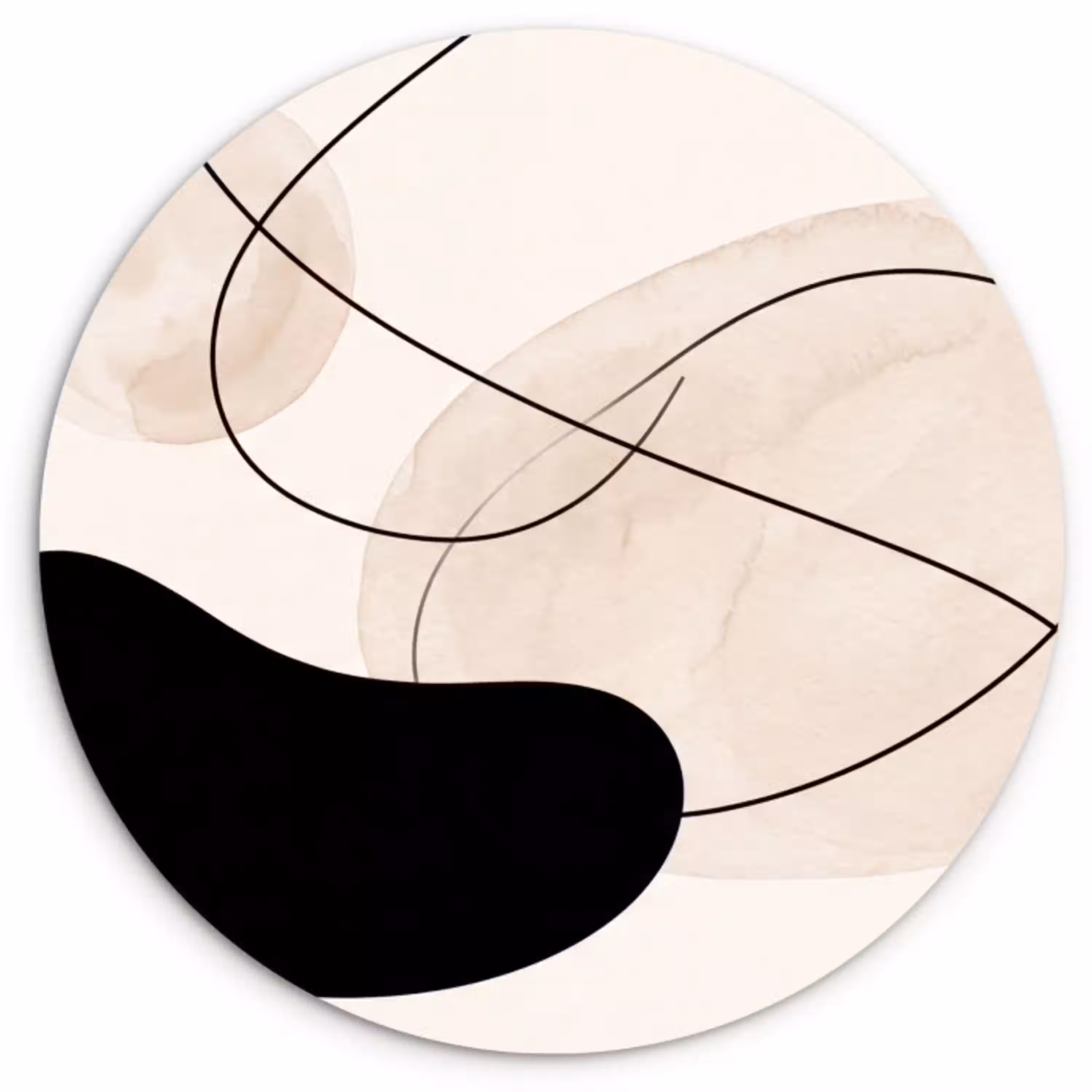 Abstract - Vormen - Kunst Wandcirkel plexiglas klein -3d