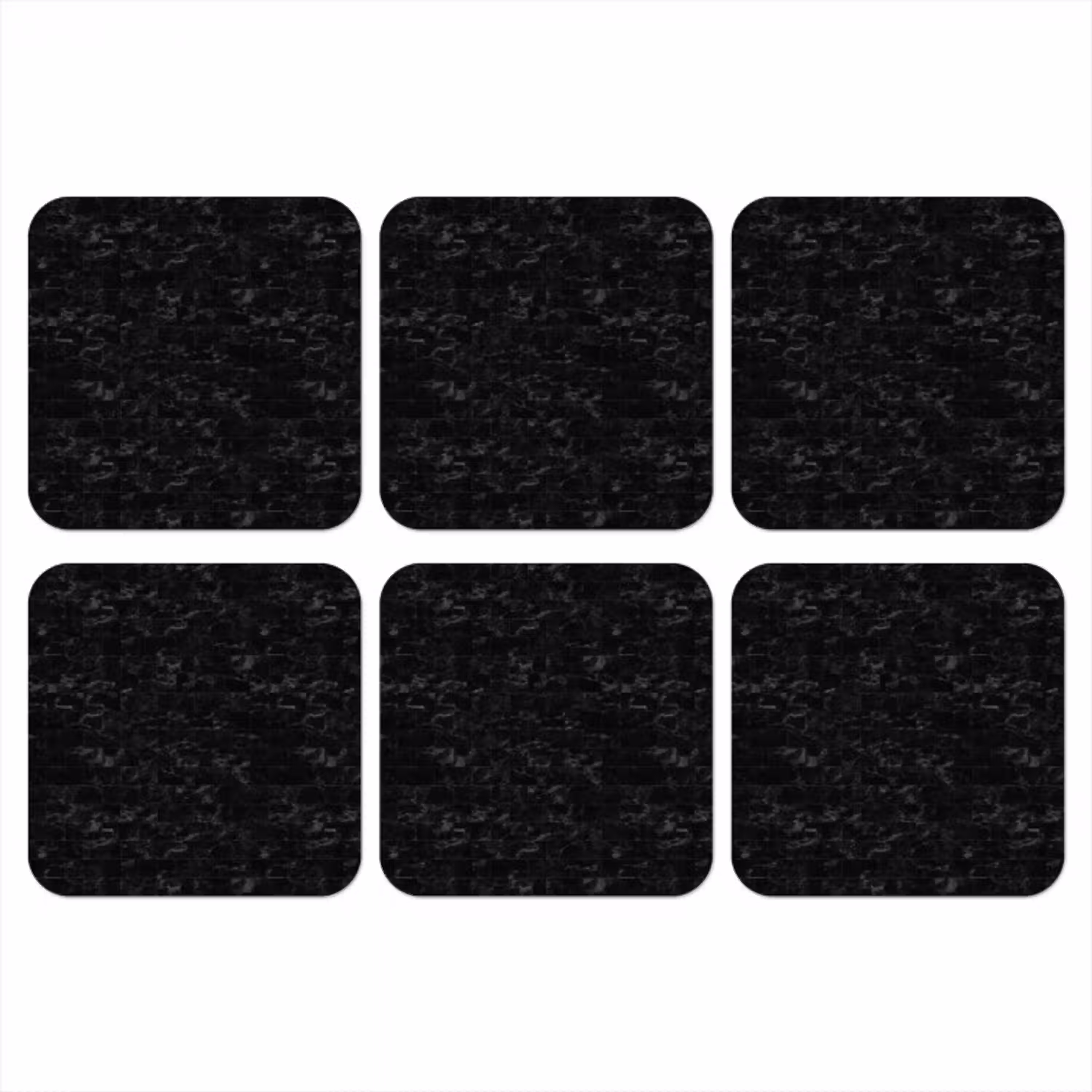 Tegels - Patroon - Marmer - Zwart onderzetter kurk middel 366 -3d