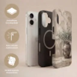 Olijfplant - Aardenpot - Abstract - Beige Toughcase MagSafe Apple iPhone 17 klein -USP_Lagen_DE