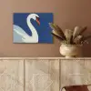 Zwaan - Wit - Snavel - Illustratie PET vilt klein -sfeer4