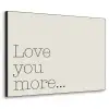 Minimalistisch - Love - Beige Textielframe - compleet frame klein -3d