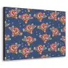 Disco - Blauw - Patroon Textielframe zwart klein 947 -3d