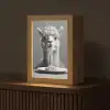 Alpaca - Pasta - Zwart - Wit - Grappig - Dieren Light Box met kabel (Tafellamp) klein -z3d_website