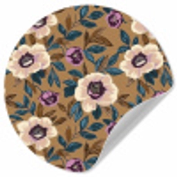 Floraal - Stilleven - Kleurrijk Wandcirkel behangsticker klein 186 -3d
