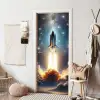 Ruimtevaart - Raket - Space - Sterren deurposter klein -sfeer6