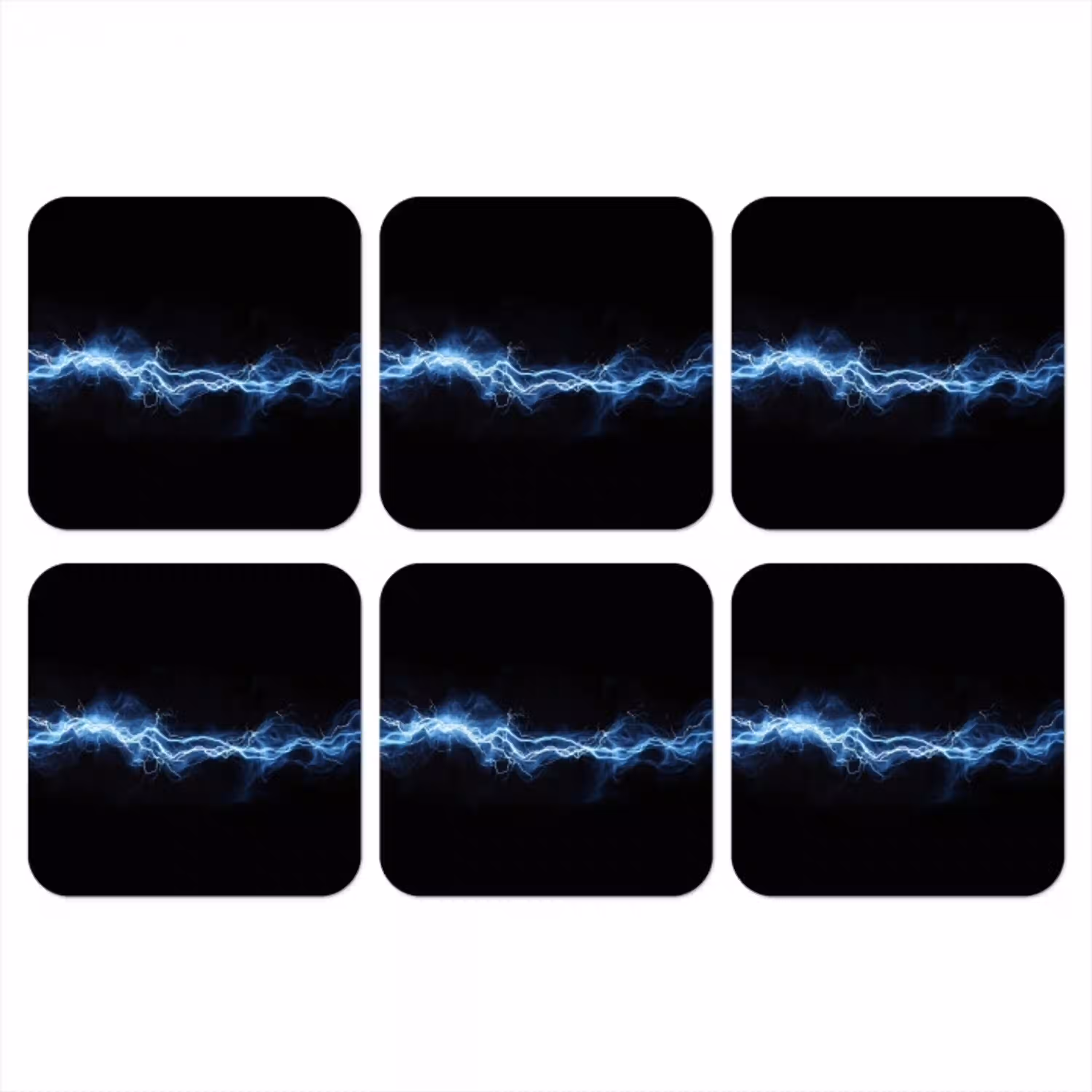 Gaming - Bliksemflits - Blauw - Energie onderzetter kurk middel -3d
