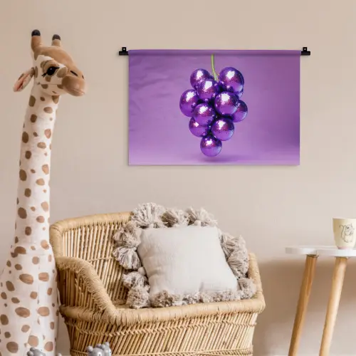 Druif - Disco - Glitter - Paars Wandkleed katoen klein -wsfeer5_kind