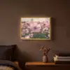 Bloemen - Paars - Wazig Light Box met batterij (Wandlamp) middel -sfeer4
