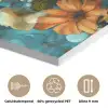 Vrouw - Bloemen - Oranje - Blauw - Modern PET vilt klein -closeup_NL