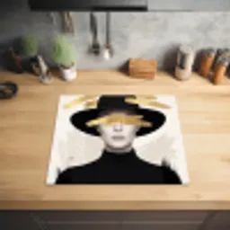 Vrouw - Portret - Modern - Goud - Kunst Inductie beschermer vinyl 3mm middel -sfeer5