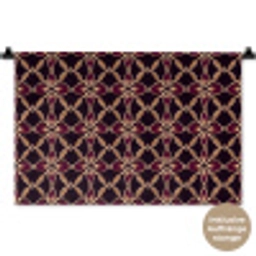 Symmetrisch - Tegel - Burgundy Wandkleed katoen klein 269 -t3d_DE