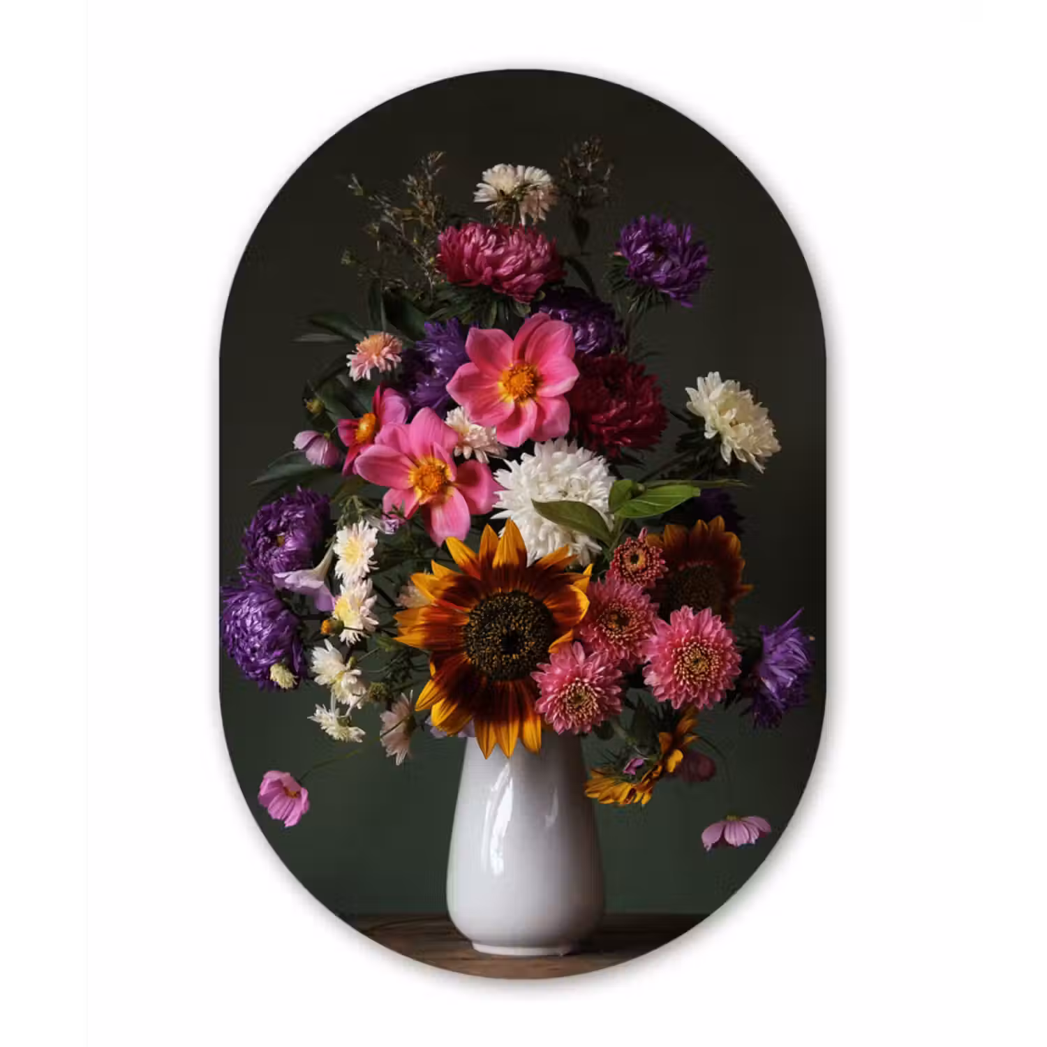 Muurovaal - Bloemen - Stilleven - Kleur