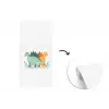 Planten - Sterren - Dinosaurussen - Oranje fotobehang vinyl groot -3d