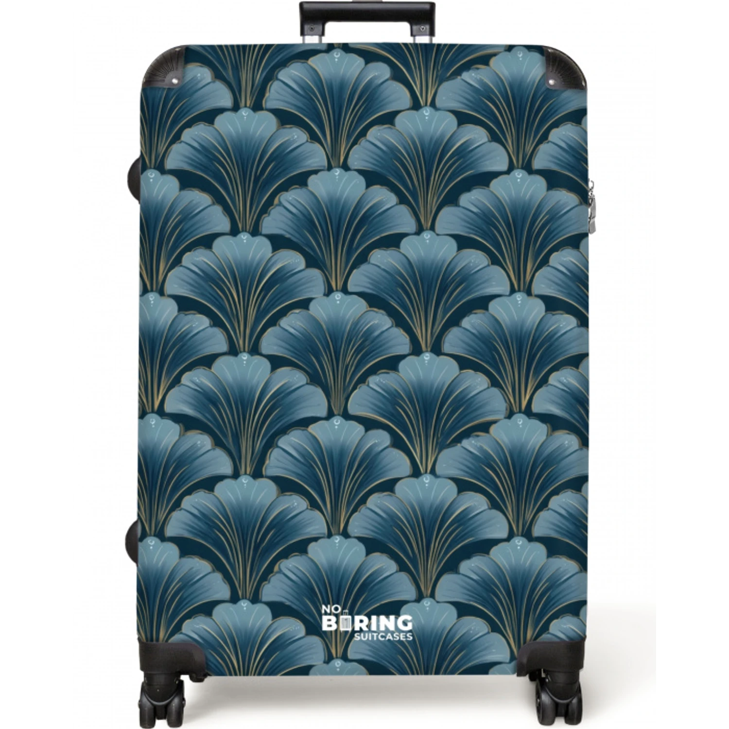 Patroon - Ginkgoblad - Blauw NBS - Large koffer - Volwassenen Unisex groot -zzzzzzzzkaufland2