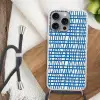 Ruitpatroon - Blauw - Crème Hoesje iPhone 16 Pro Max met koord klein 804 -sfeer4