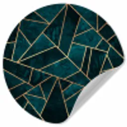 Stenen - Goud - Luxe - Patronen - Abstract Wandcirkel behangsticker klein -3d