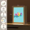 Blauw - Snoep - Regenboog Light Box met kabel (Tafellamp) klein -USP_NL