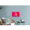 Haan - Kleurrijk - Kimono - Roze Muursticker klein -plant