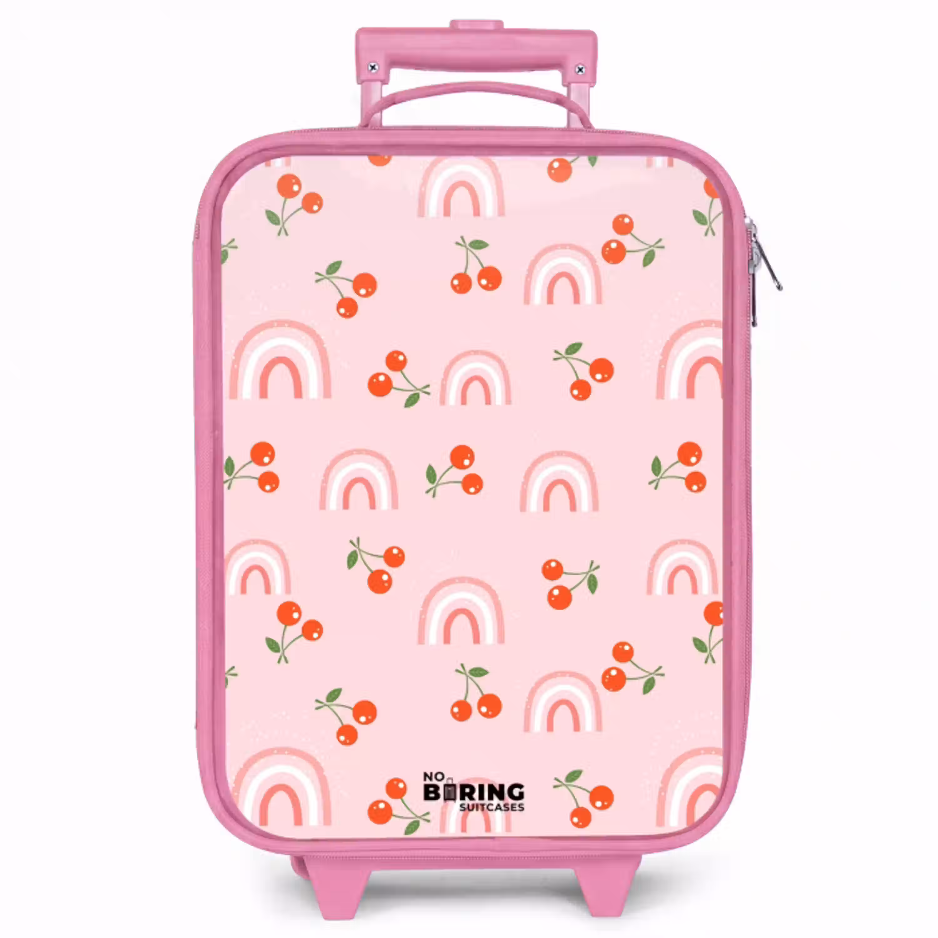 Roze met regenboog en kersen patroon Kinderkoffer - Roze klein -zzz_website3d