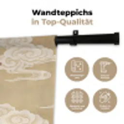 Vogels - Vliegen - Beige Wandkleed katoen klein -tsfeer2_DE
