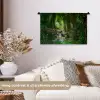 Jungle - Stenen - Water - Natuur - Planten Wandkleed katoen klein -sfeer1