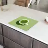 Minimalistisch - Kopjes - Matcha -Groen Inductie beschermer vinyl 3mm middel -sfeer8