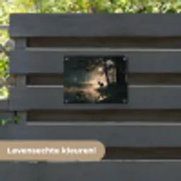 Hert - Bosbeek - Mystiek tuinposter los doek klein -sfeer3