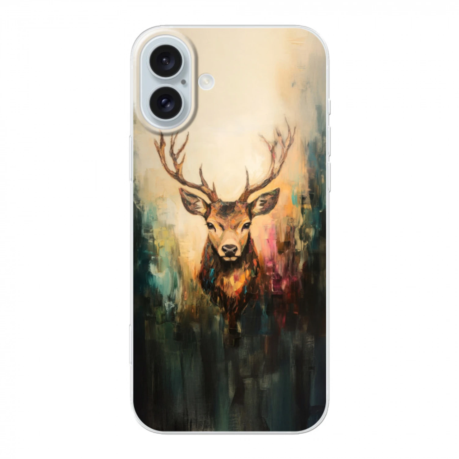 Hert - Geverfd - Gewei - Bruin Apple iPhone 16 Plus klein -3d