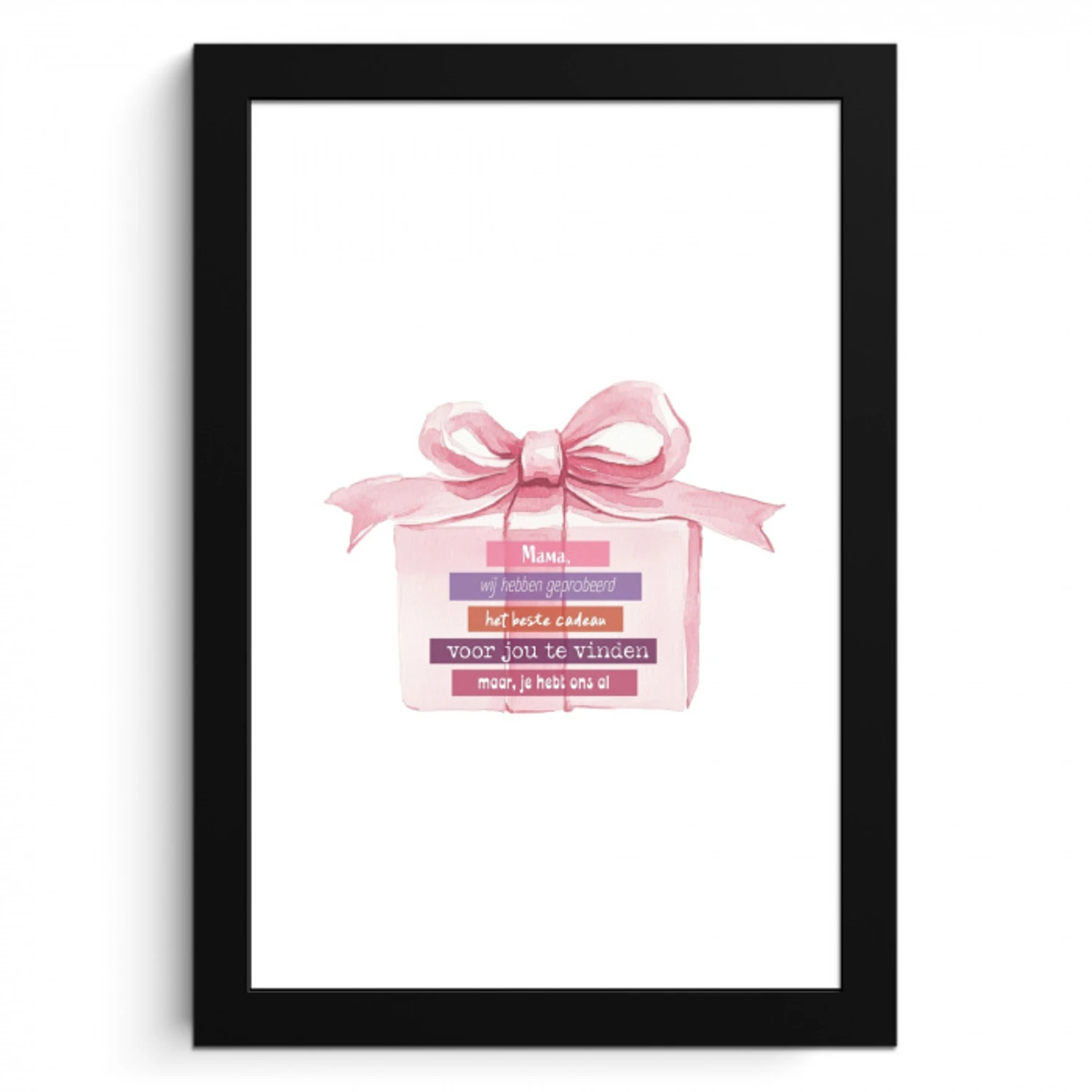 Cadeau - Strik - Tekst - Roze KitchenYeah - Keuken - Fotolijst klein -3d