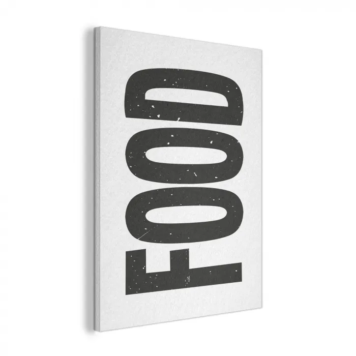 Food - Zwart - Wit - Decoratie PET vilt klein -3d