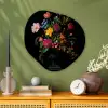 Bloemen - Vrolijk - Vaas Wandcirkel Organisch Aluminium middel -sfeer2