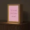 Eat me out don't stress me out - Roze - Handgeschreven Light Box met kabel (Tafellamp) klein -z3d_website