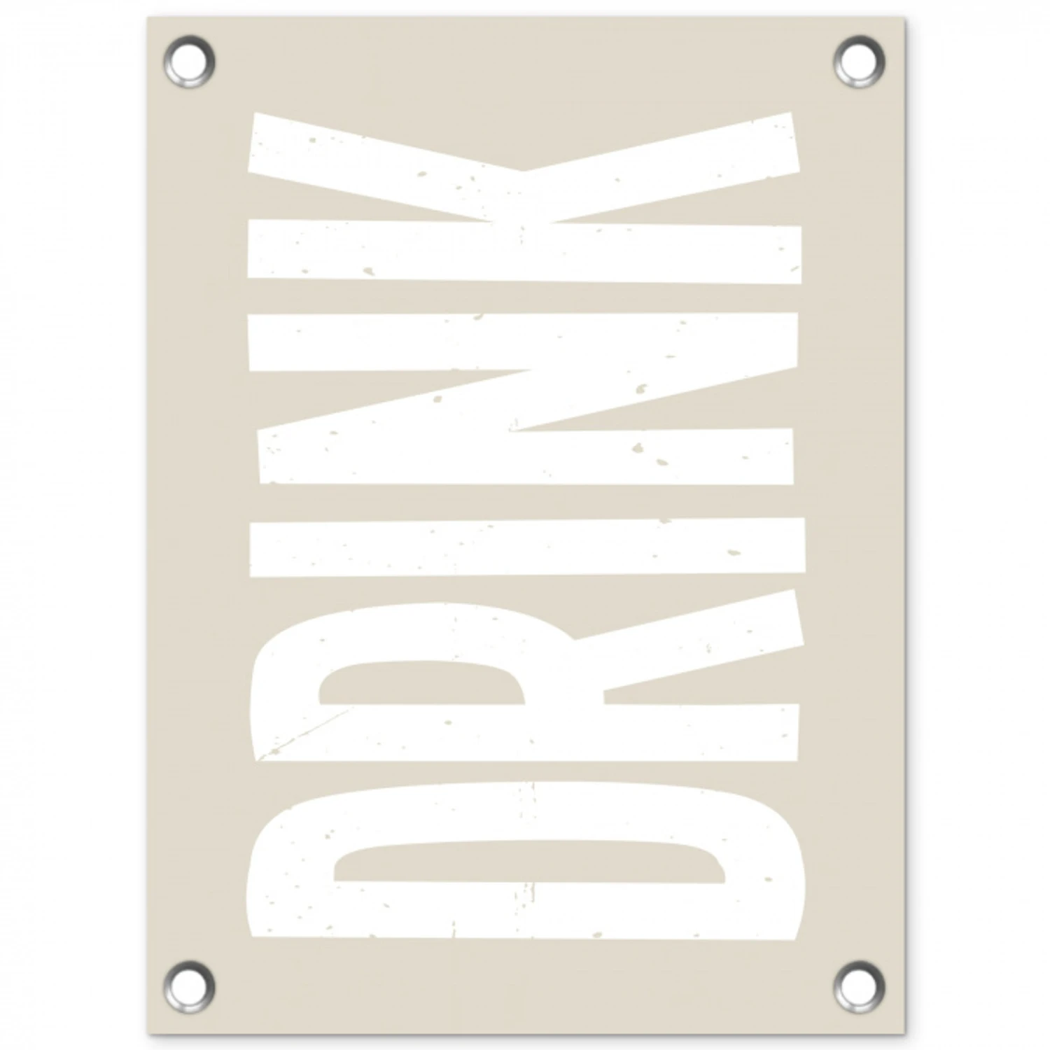 Japandi - Vintage - Japandi - Wit tuinposter los doek klein -3d