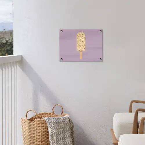 Beige - Ijsje - Spikkels tuinposter los doek klein -sfeer8