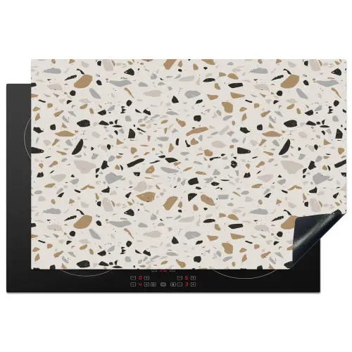 Terrazzo -  Patroon - Staal Inductie beschermer vinyl 3mm klein 276 -3d