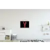 Kreeft - Glossier Rood - Zwart textielposter latten blank klein -kinderkamer