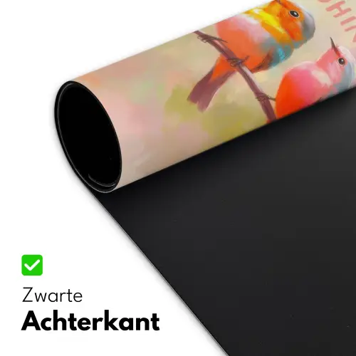 Vogels - Tak - Quote - Roze Muismat XXL klein -sfeer2