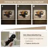 Abstract - Zwart - Goud - Modern Light Box met batterij (Wandlamp) middel -USP_dimbaarNL