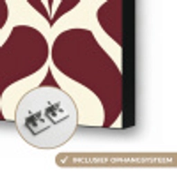 Rood - Druppelpatroon - Grafisch Textielframe zwart klein 947 -USP_ophangsysteemNL