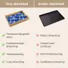 Palmblad - Patroon - Blauw Dienblad Rechthoek middel 911 -USP_VergelijkingNL