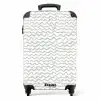 Grijze golflijnen op wit NBS - Handbagage koffer - Kinderen Unisex middel -productfoto_recht