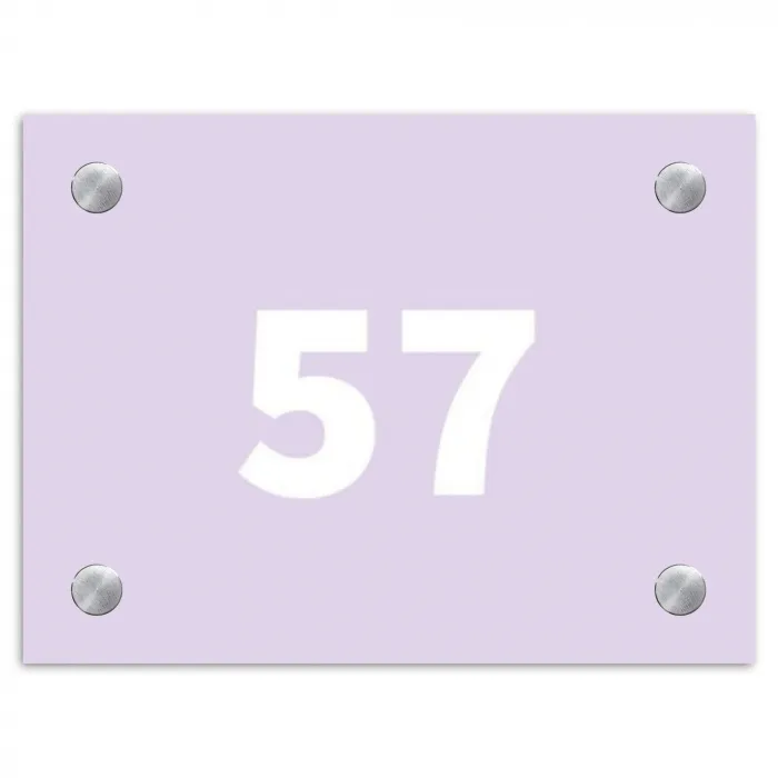 Lila - Traditioneel Naambord Rechthoek middel -3d
