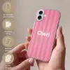 Gestreept - Roze - Chéri Apple iPhone 16 Plus klein -sfeer3_NL