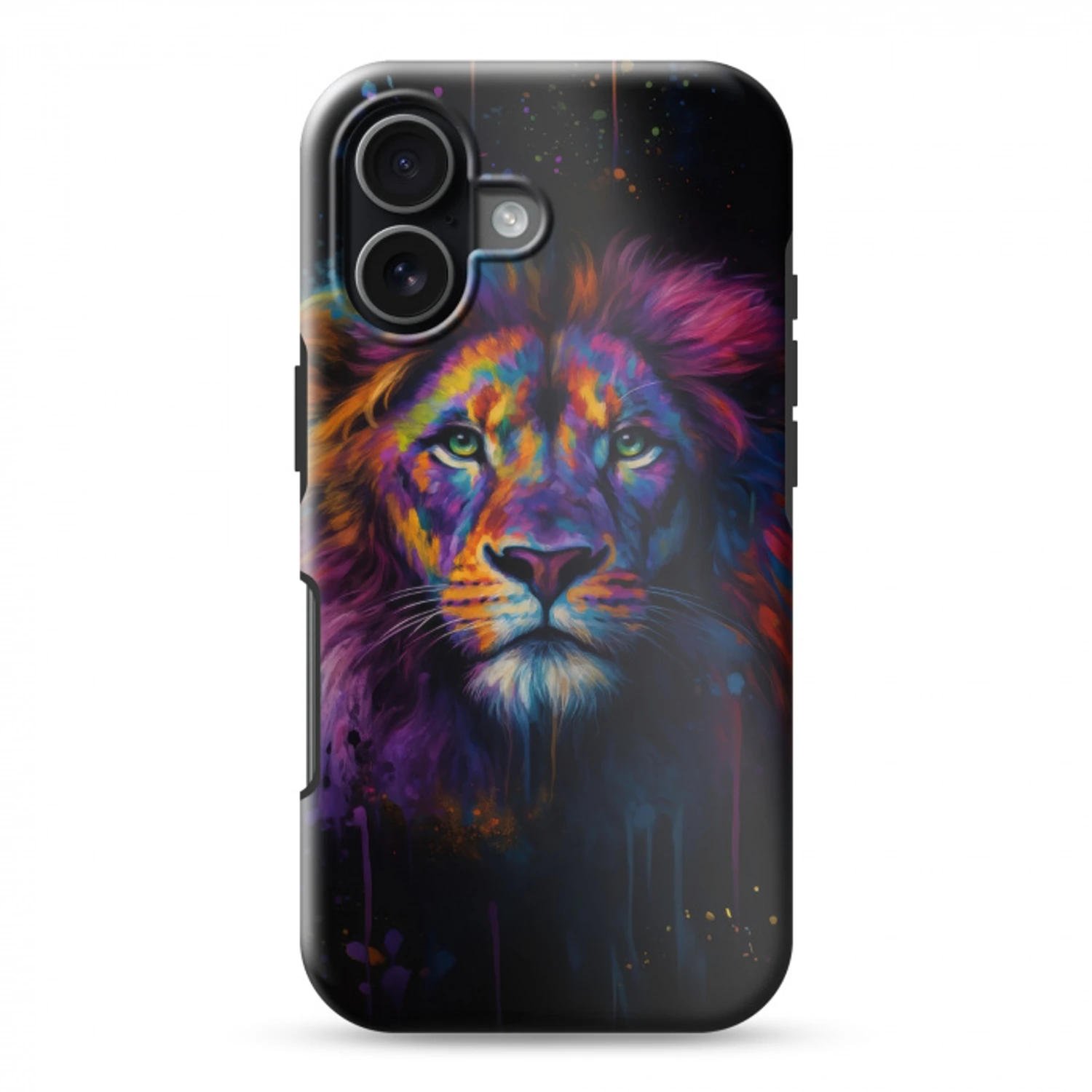 Leeuwenkop - Felgekleurd - Abstract Toughcase MagSafe Apple iPhone 17 klein -3d